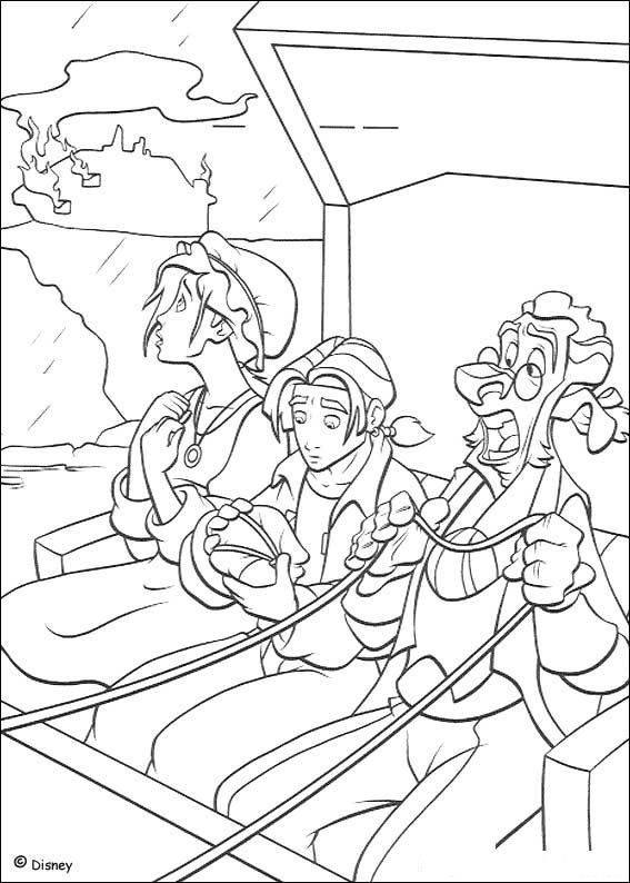 coloriage la planete au tresor jim sa maman et le docteur doppler